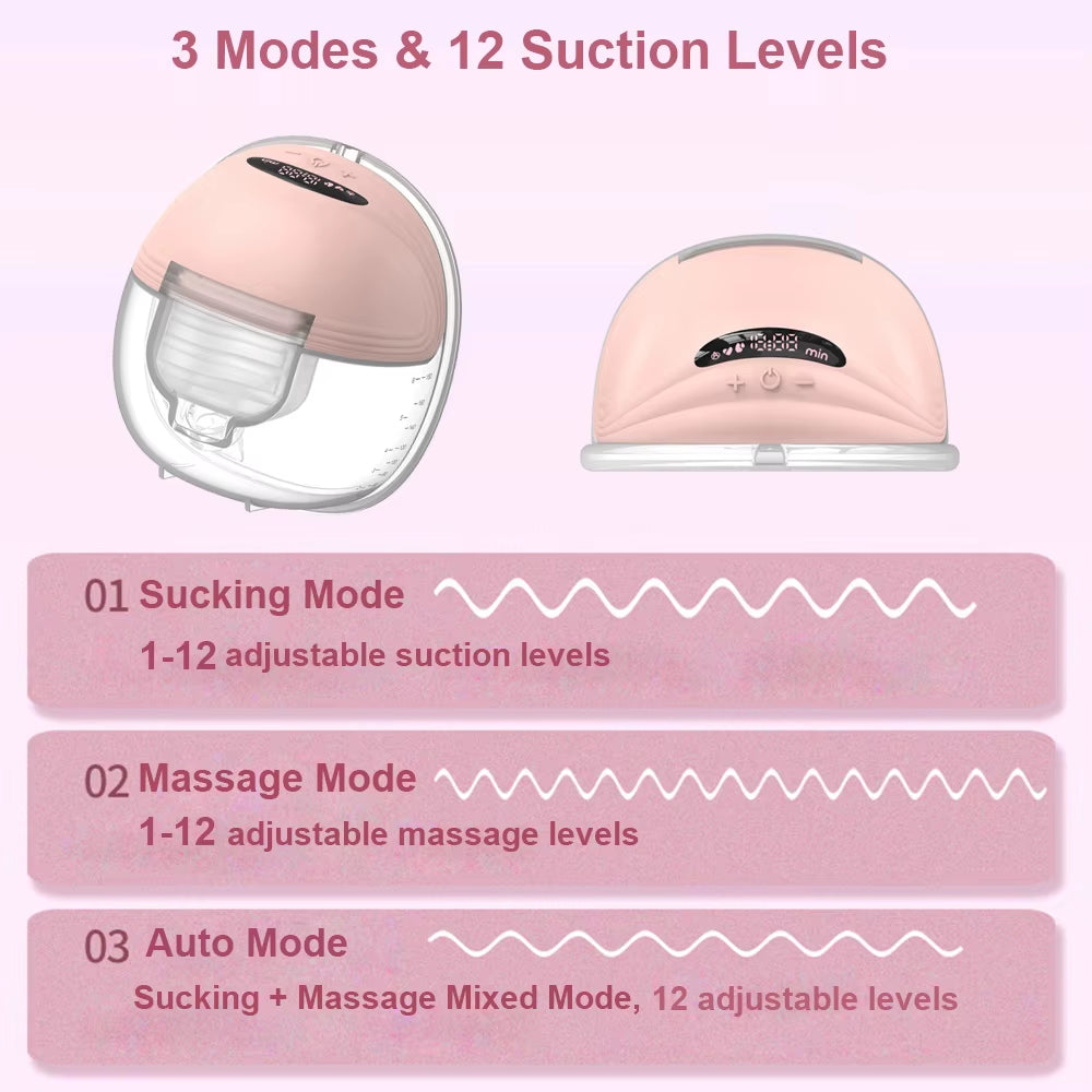 Wearable Breast Pump Hands Free Electric Portable Wearable Breast Pumps Slient Bpa-Free Breastfeeding Milk Collector
